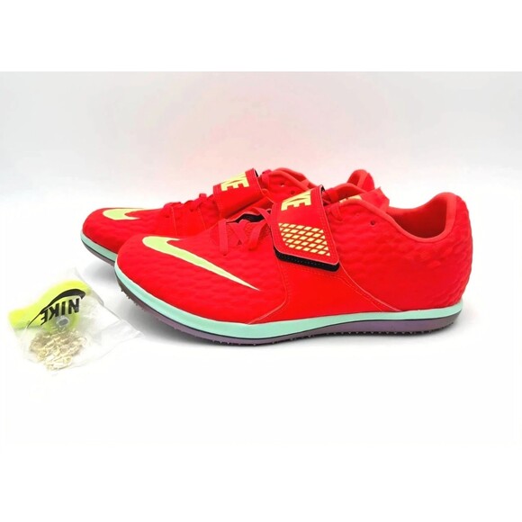 New Size 9.5 Nike High Jump Elite Bright Crimson Track Spikes Men\'s FZ9636-600 main image 8